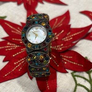 Vintage Chico's Multicolor Beaded Quartz Watch